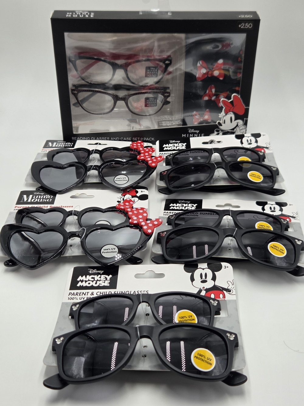 Bundle Disney Mommy & Me Daddy & Me Sunglasses; (2)+2.50 Reading Glasses & Case